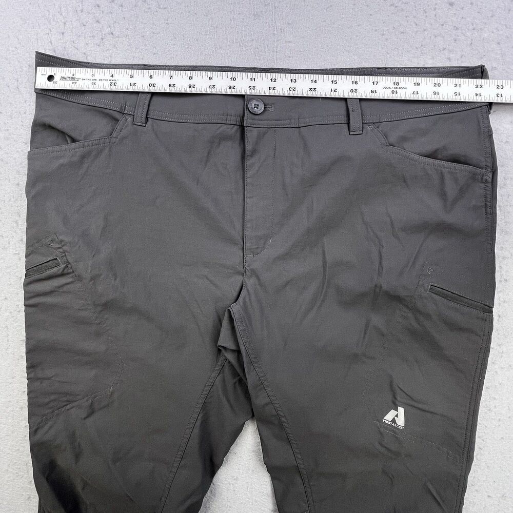Eddie Bauer First Ascent Pants Mens 44x31 Gray Cargo Nylon Stretch Hiking - Picture 12 of 15